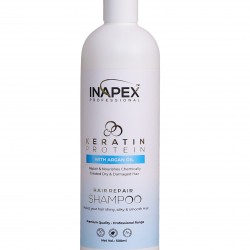 INAPEX Professional Keratin & Smoothening Protein Hair Repair Shampoo With Argan Oil for Weak & Damaged Hair, (500 ml) 