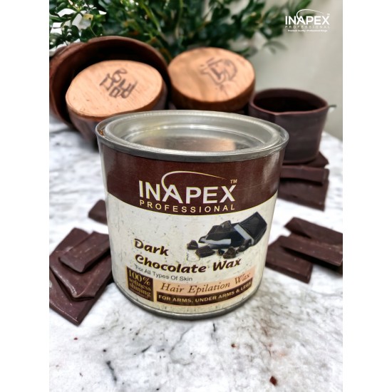 INAPEX Professional Hair Removal Dark Chocolate Wax For Arms , Under Arms & Legs Wax (600 g)